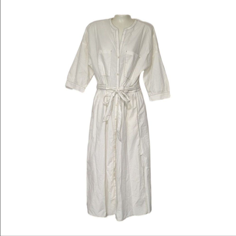 Lou & Grey Cream Midi Shirt Dress